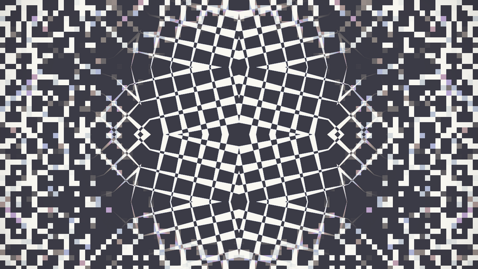 lattice: a warped grid folding toward the centre