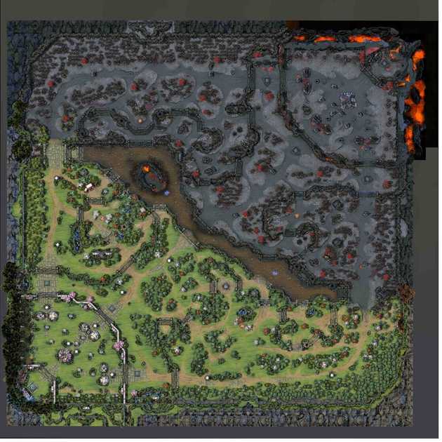 The Dota 2 map.