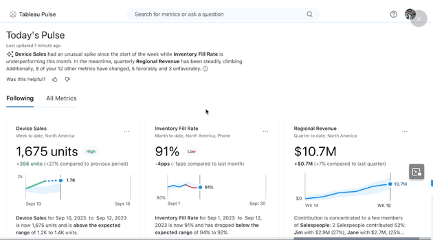Tableau Pulse
